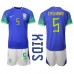 Cheap Brazil Casemiro #5 Away Football Kit Children World Cup 2022 Short Sleeve (+ pants)